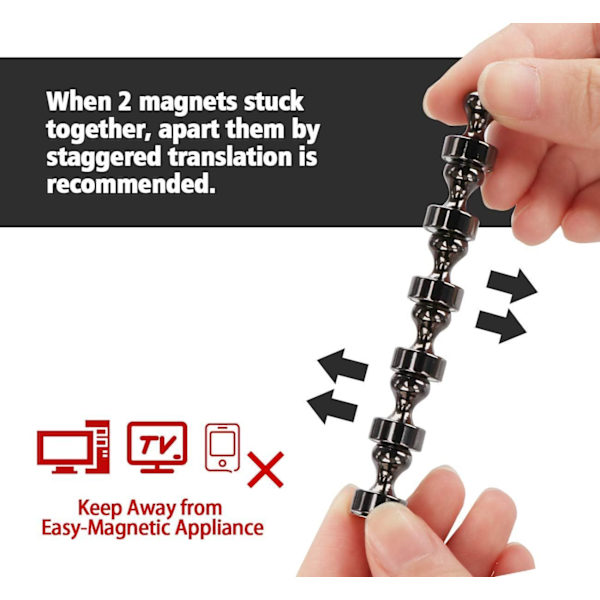 Magnet, magnetisk plade, neodymmagnet, 24 magneter, stærk sømplade,