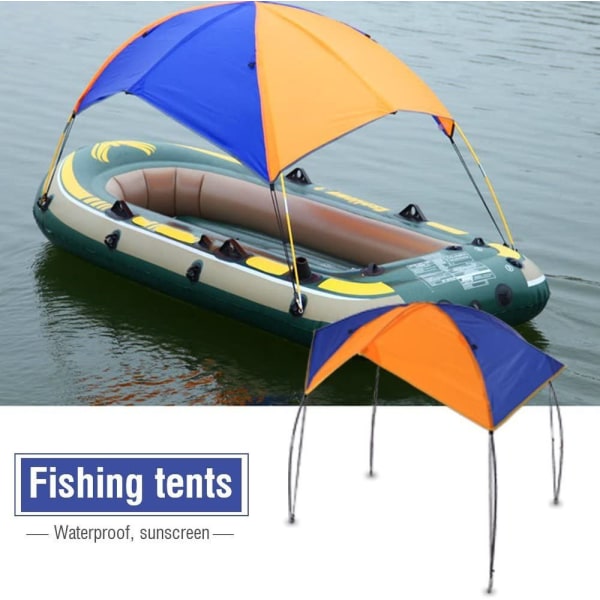 Telt, foldbar baldakin til gummibåd og camping, 2-4 personer, solafskærmning