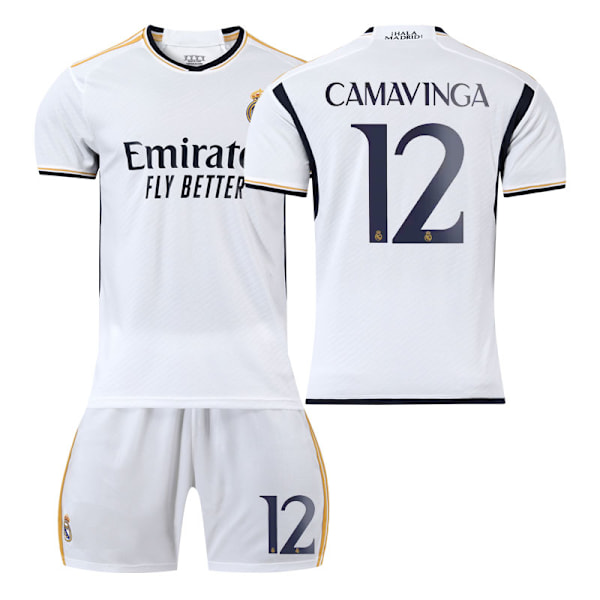 2324 Real Madrid Fodboldtrøjesæt nr. 12 jersey number 12 28#Weight (95-110 pounds)
