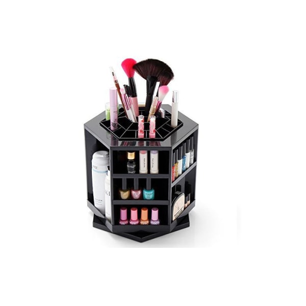 Make Up Kosmetikboks Sort Kosmetik Stativ 360 Graders Roterbar Organiser