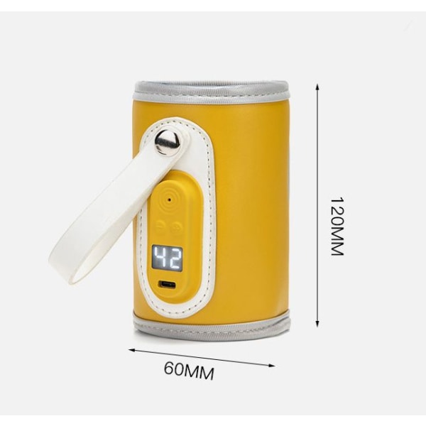 Keltainen USB baby maidonlämmitin baby lämmitys kannettava cover eristys termostaatti ruoanlämmitin, käytetty kotona auton ulkopuolella
