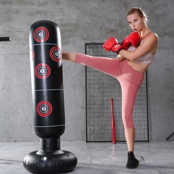 Boxningssäck vuxna 160 cm, stående boxningssäck, stående uppblåsbara boxningssäckar