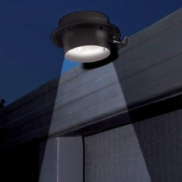 Pakke med 6 solcelledrevne LED-lys for takrenne, gjerde, tak,