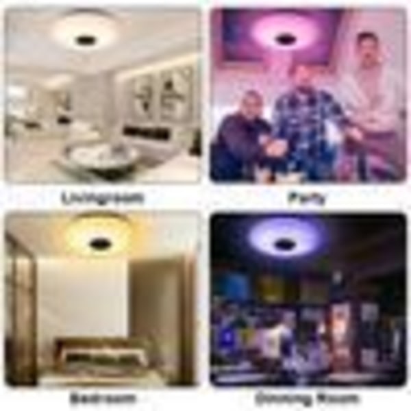 28W LED-musikktaklampe RGBW dimbar Bluetooth-høyttaler APP-kontroll