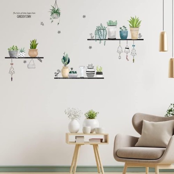 Väggdekaler, Väggstickers, Lövmural för Sovrum, Väggstickers med Grönt