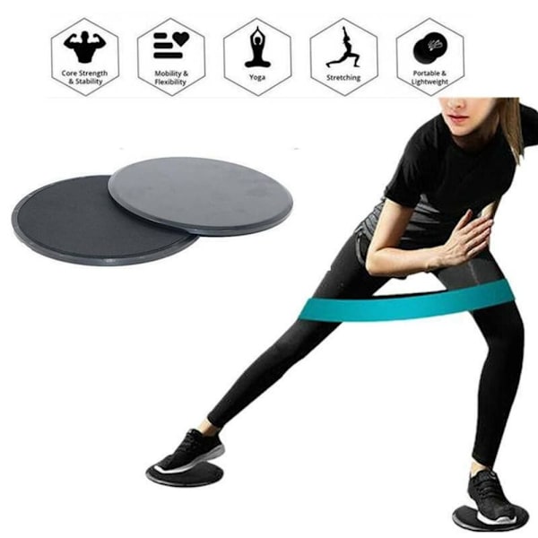 2 kpl Fitness-treeniliukulevyt Kuntosali Core Liukulevy Lattialiukulevyt