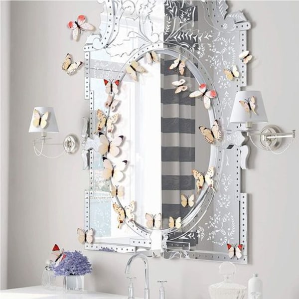 24 stk. 3D levende specielle kunstige sommerfugle kunst DIY dekoration