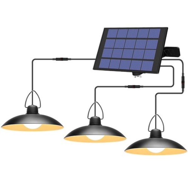 Solcellelampe udendørs solcelle hængelampe varm hvid IP65 vandtæt have
