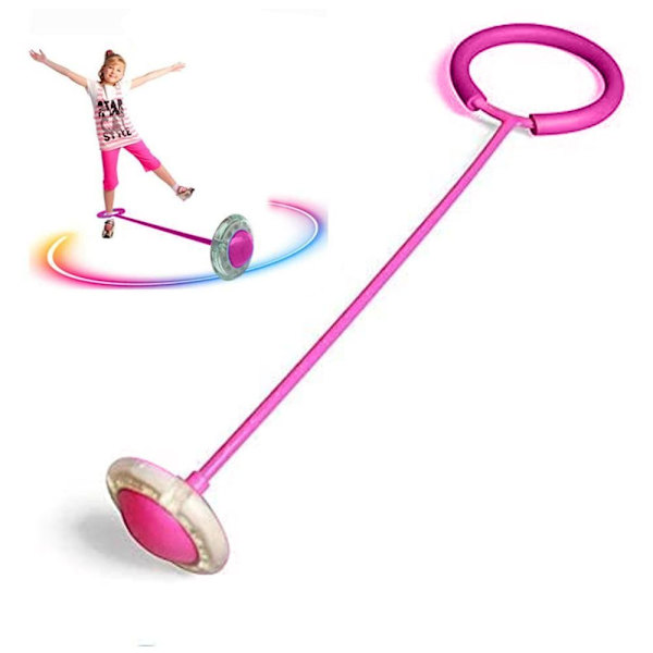 Lysande boll blinkande boll fotled hoppboll sport vuxna barn rosa