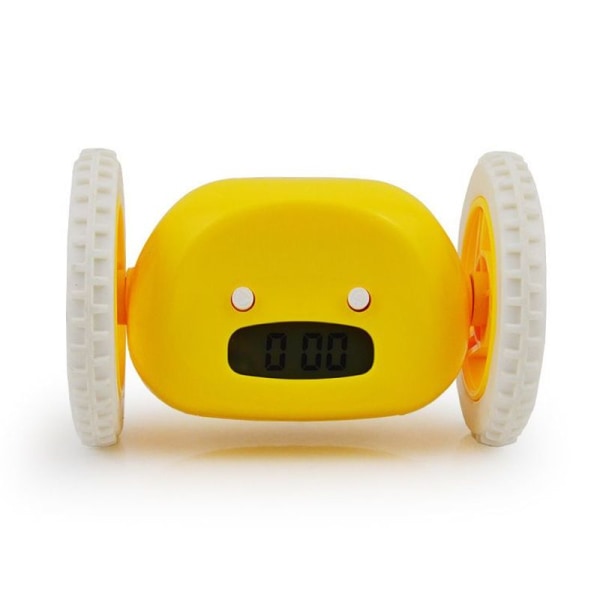Magic Running Alarm Clock with Time Display Creative Alarm Clock (gul)