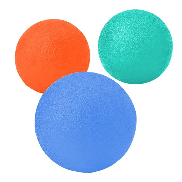 Handterapibollar Set med 3 Finger Handledsträning Orange + Blå + Grön