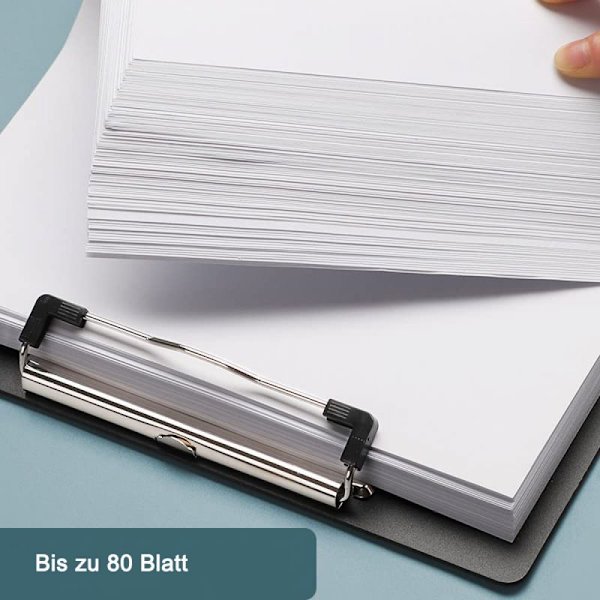 A4 klemmappe, 6 A4 klemmapper med gummibelagt metalclips, klemmappe,
