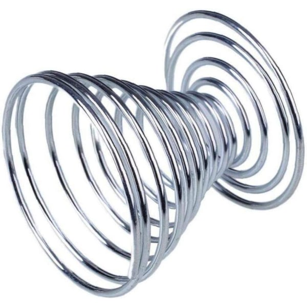 6pcs Stainless Steel Egg Cup Lanyard Spiral Kitchen Breakfast Hard Boiled Holder Spring Egg Cup 4.7*4.5cm