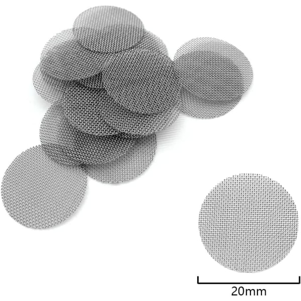 150 x rostfria filter för metallrör - fint nät