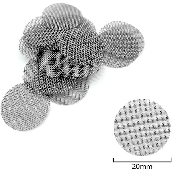 150 x rustfrie stålfiltre til metalrygepibe - fint net