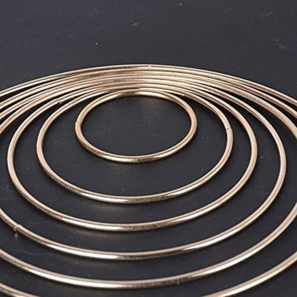 Paket med 14 metallringar i 7 storlekar, metallringar, metallringar, ringar för drömfångare