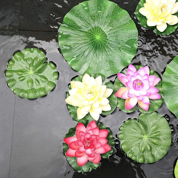 Lotus blad kunstig flydende skum lotus blad kunstig blad fisk