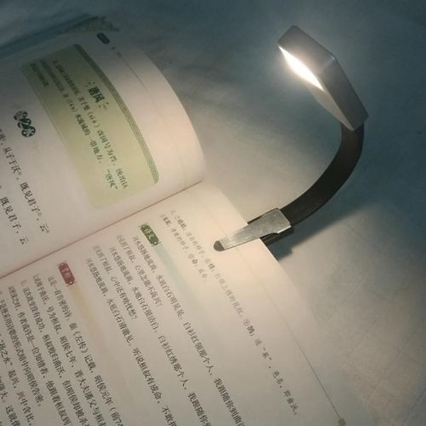 Læselampe bogklemme LED boglampe med to clips og trinløst dæmpbar