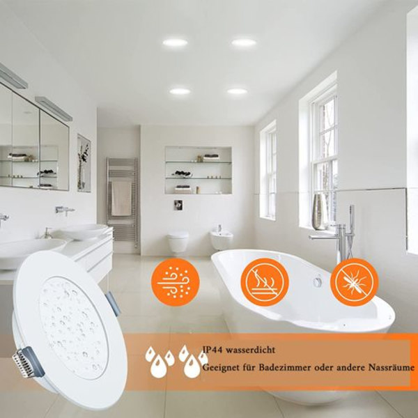 LED innfelt spotlight 230V ultra flat 15W takspot 1200LM kald hvit 3000K Slim