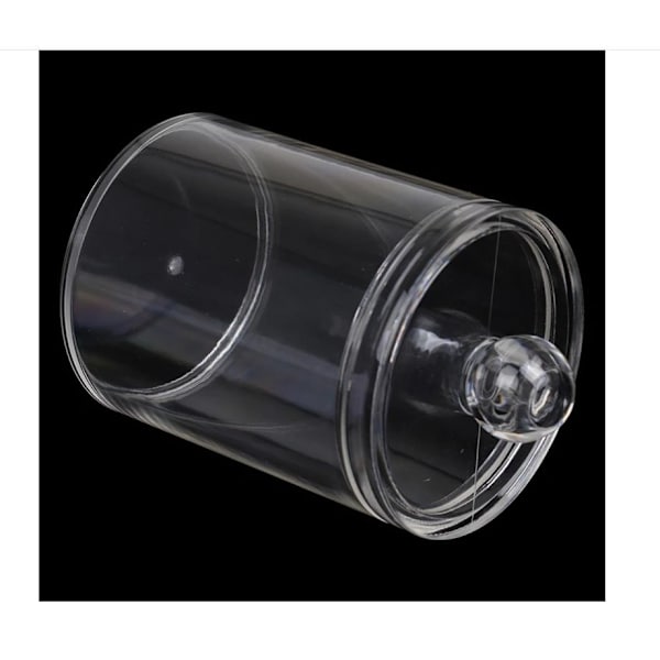 Akryl bomuldsvatpind opbevaring bomuldspude dispenser make up organizer med låg,