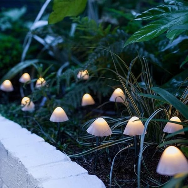 Solar fairy lights udendørs, LED solar lys svampe lys vandtæt