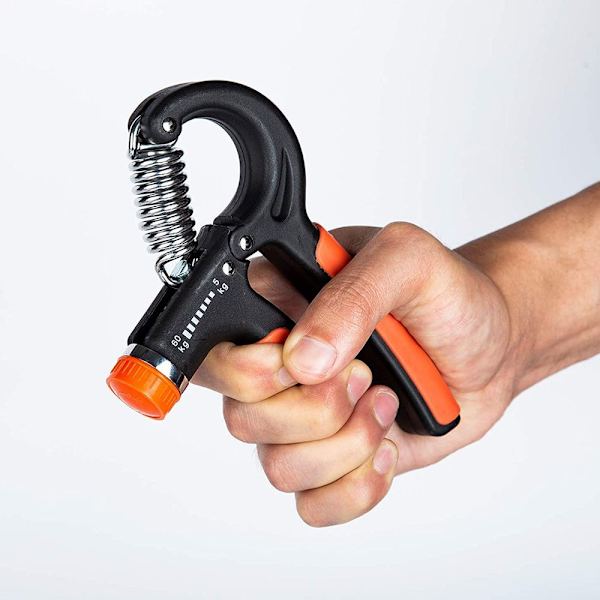 Set med 2 handträningsenheter, handtränare finger hantel handgreppstränare svart röd