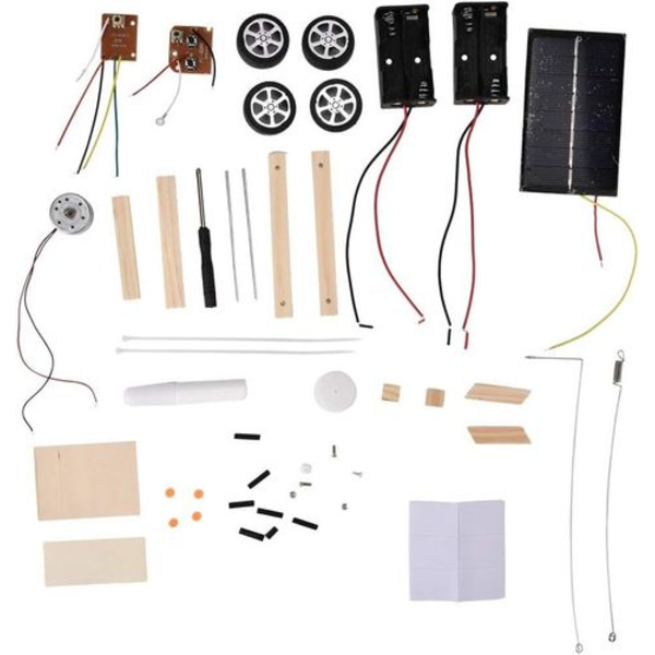 Bilmodel sæt, DIY samlet solcelle RC legetøj med elektrisk