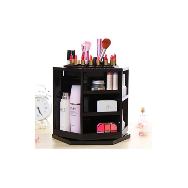 Make Up Kosmetikboks Sort Kosmetik Stativ 360 Graders Roterbar Organiser