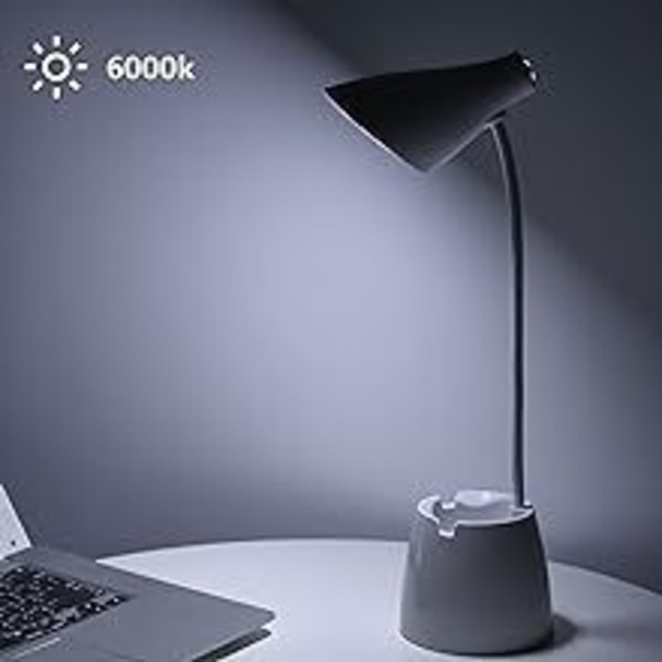 Skrivebordslampe, LED-bordlampe 3 lystilstande og berøringssensor, skrivebord