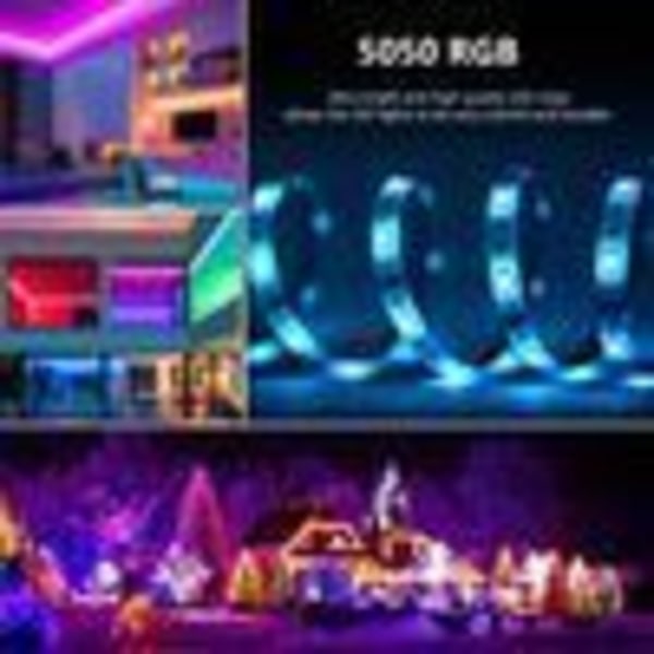 LED-stripe 5m USB LED-stripe, RGB LED TV-bakgrunnsbelysning LED-bånd 16