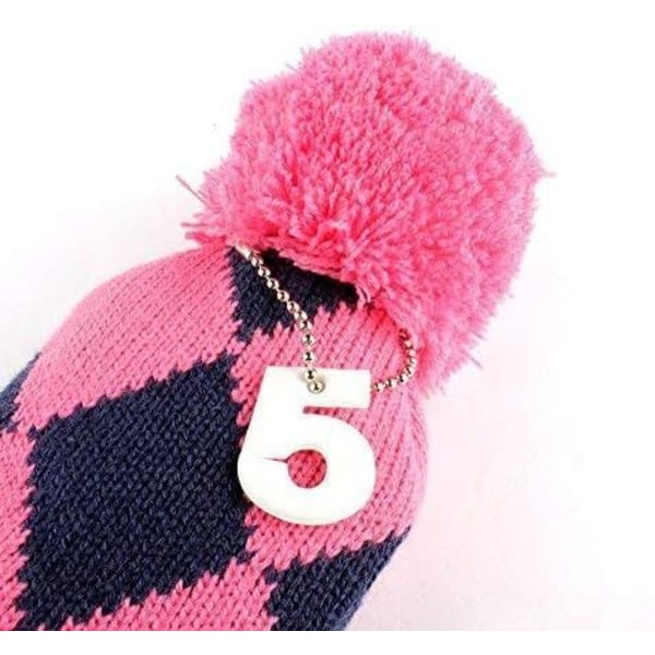 Golf Knit Headcovers Set Pom Pom Sock Covers