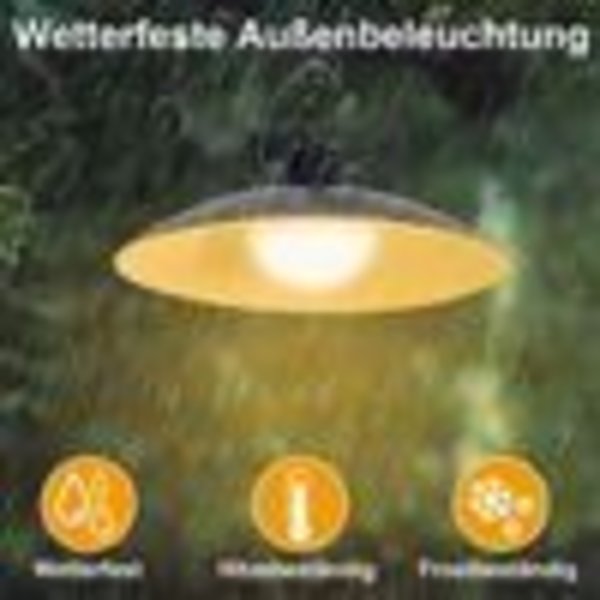 Utendørs solcellelampe vanntett hagesolhengende lys med 2 lamper og