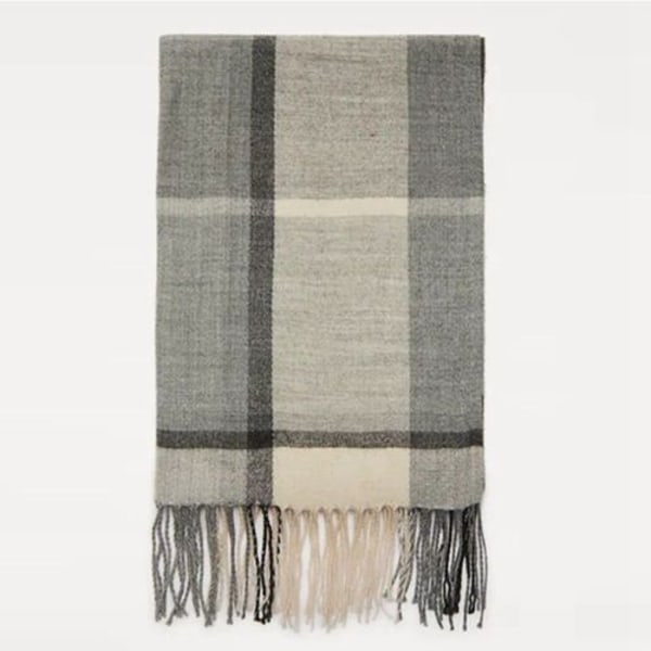 Halsduk med mjuk polyestertartan, vinterhalsduken för män och kvinnor