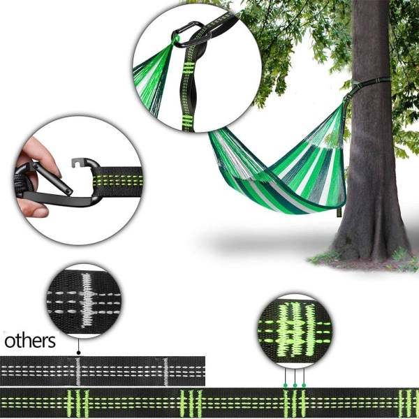 Hängmattsfäste Trädsvängfäste Hängstol Set 3 Meter x