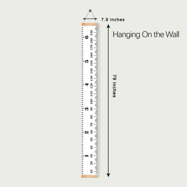 Barnvägg ull, baby vägg ull hängande linjal, baby tillväxtdiagram,