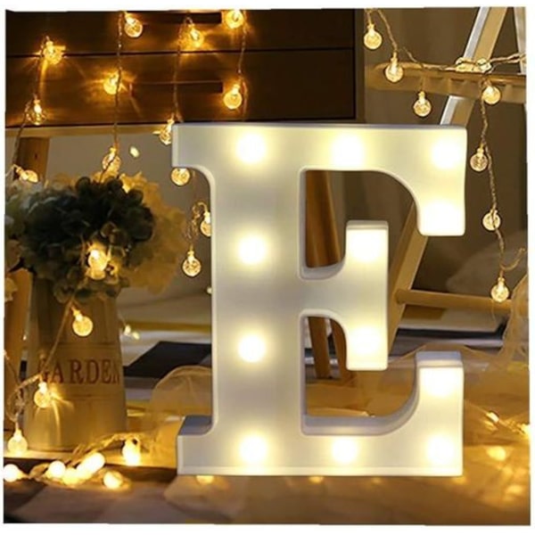 Dekorativ LED-bokstav Marquee-skylt med lampor E A 22 x 18 x 4 cm