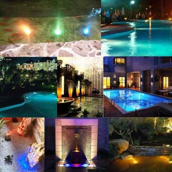LED dykkerlys, vandtæt SPA LED dykkerlampe, undervands LED-lys med