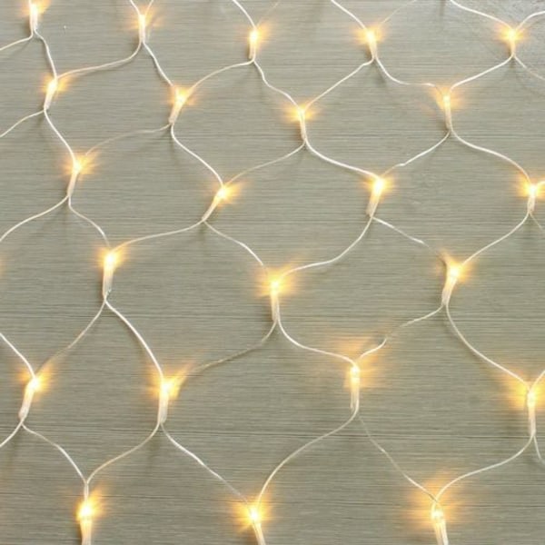96 LED-ljusnät ljusslinga fe-ljus varmvit dekorativt ljus inomhus