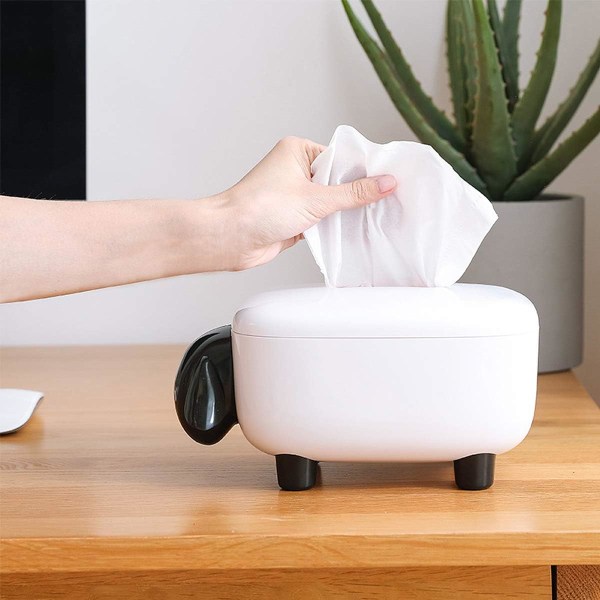 1 st servettbehållare, servettlåda fårformad toppspår papper