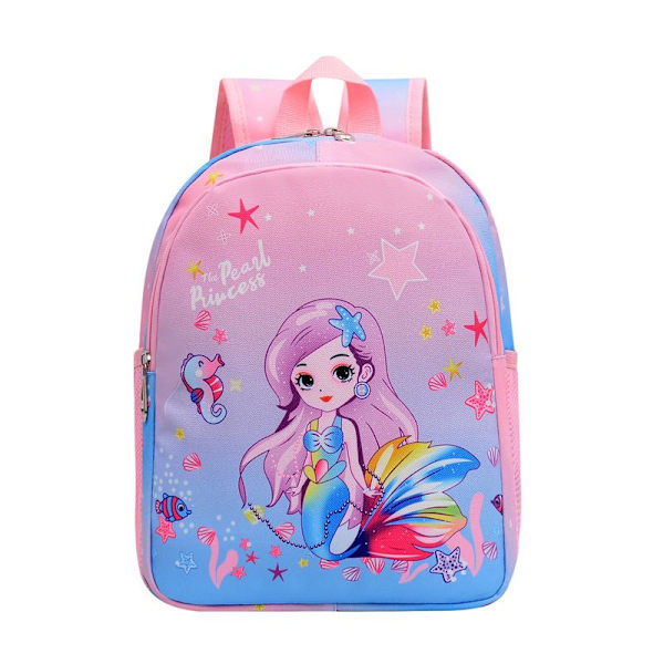 Kindergarten Student School Bag Girl Cute Backpack Preschool Children 2-5 Years Old Cartoon Schoolbag - Sky Blue Unicorn