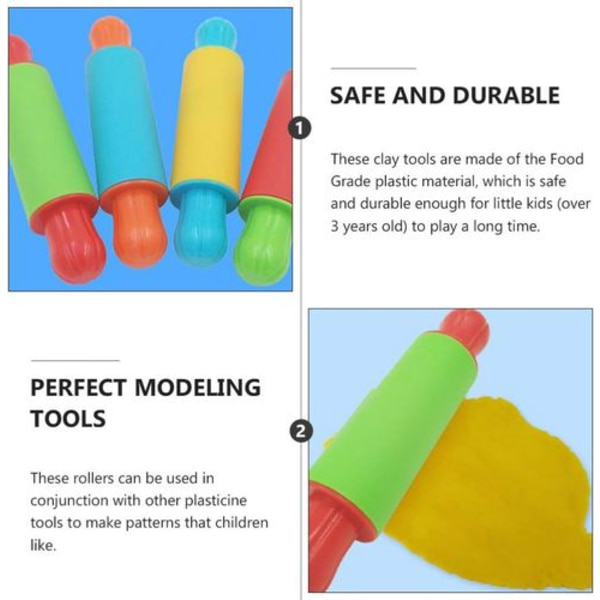 Färglera Lera Plasticine Verktyg Handgjord Kreativ DIY Färg Plast Nudelhål