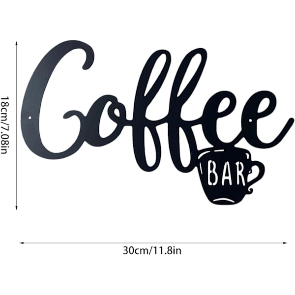Metallhängande skylt Kaffeestation Utskuren bokstavsskylt - Bästa present