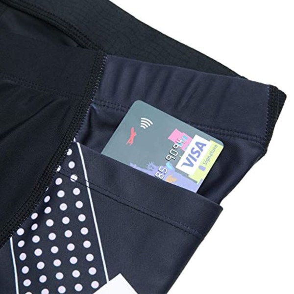 Herrecykelshorts med 3D sædepolstring, hurtigtørrende, sort, størrelse M
