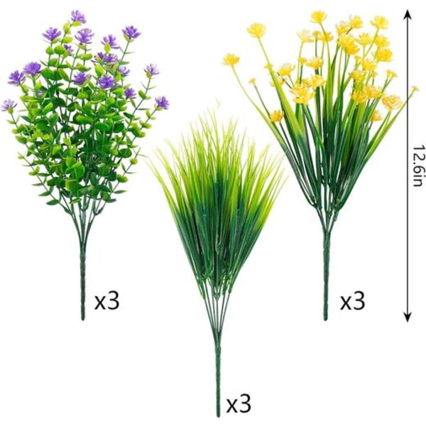 Kunstige blomster utendørs blandet farge UV-bestandig utendørs