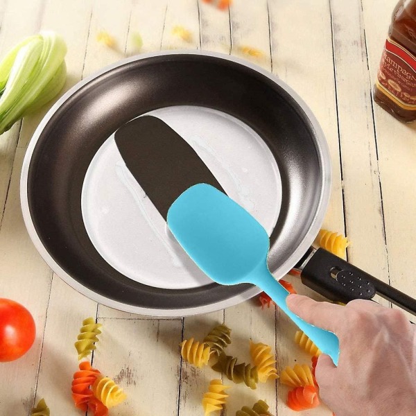 Silikon Spatelsett - 6-delt Non-Stick Gummispatel med Rustfritt Stålkjerne - Varmebestandig Spatel Kjøkkenredskapsett for Baking og Matlaging