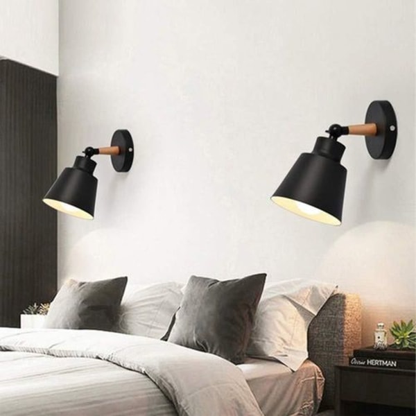 2 st vintage vägglampa, retro industriell stil vägglampa