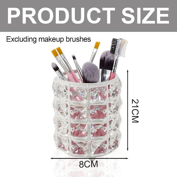 Akryl Makeup Penselholder Klar Penselholder Hvid