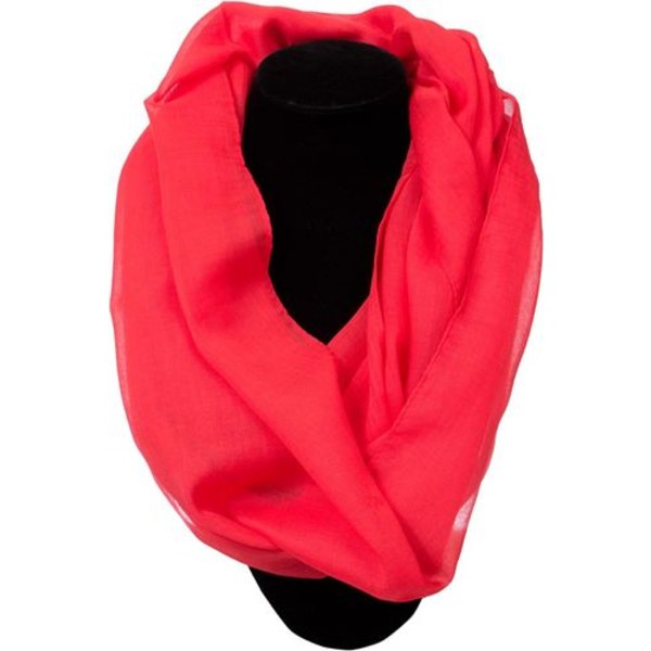 Kvinners sløyfe rundt skjerf chiffon hals skjerf tilbehør skjerf rød