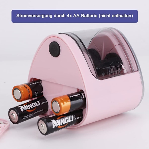 JIJICZ Elektrisk Blyantspisser Barn Batteri Liten Dobbelthulls Spisser