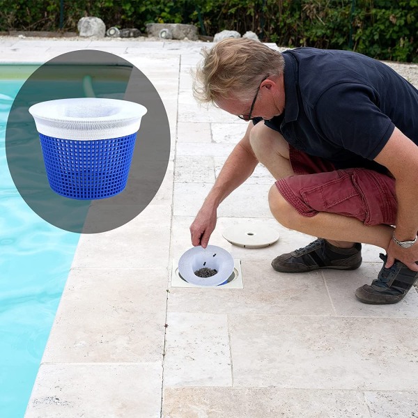 20 stk Pool Skimmer Filter Sokker for Skimmer Kurver for rengjøring av rusk og blader (Pool Skimmer Kurv er ikke inkludert.)
